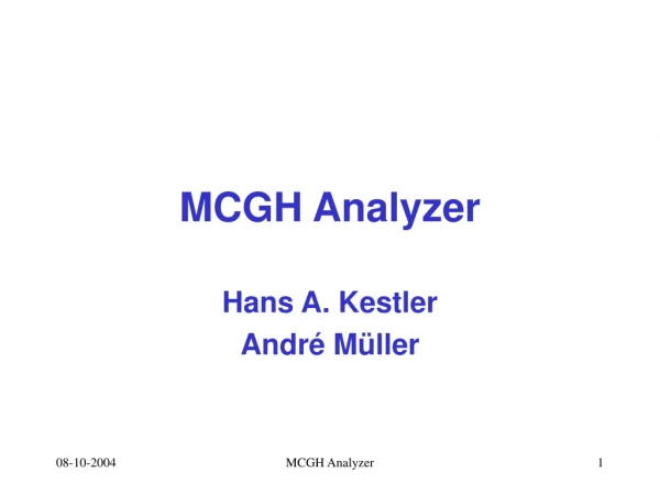 MCGH Analyzer