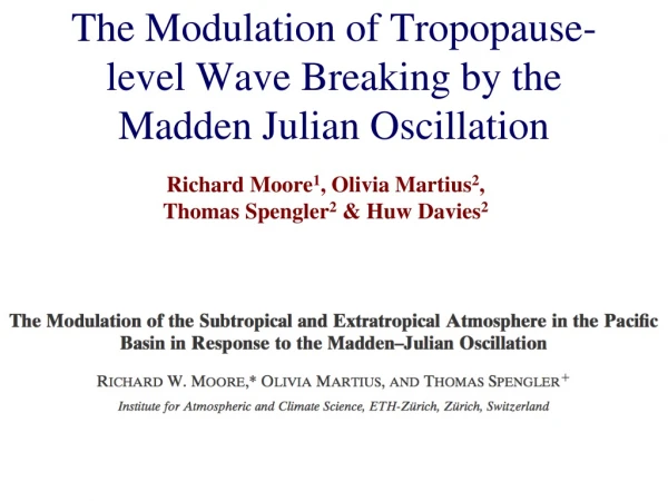 The Modulation of Tropopause-level Wave Breaking by the Madden Julian Oscillation