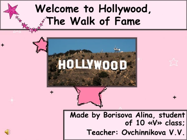 Welcome to Hollywood, The Walk of Fame