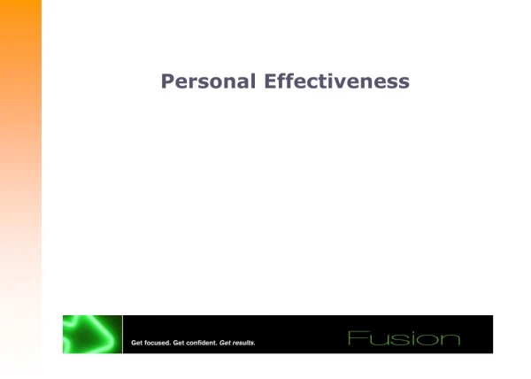 Personal Effectiveness