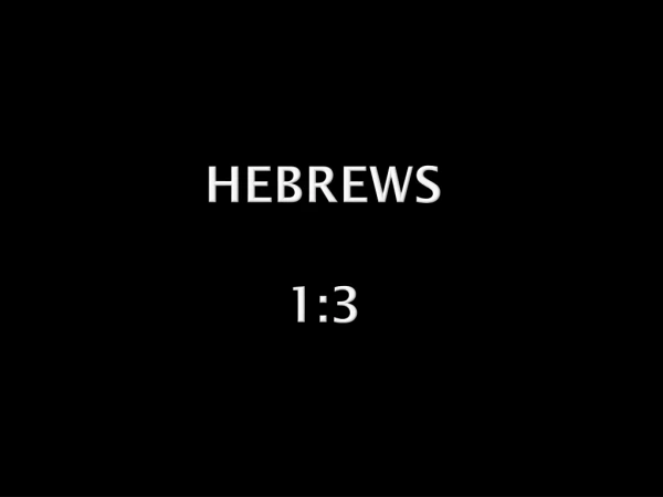 Hebrews 1:3