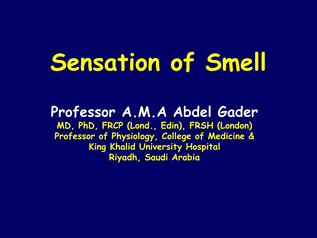 sensation of smell