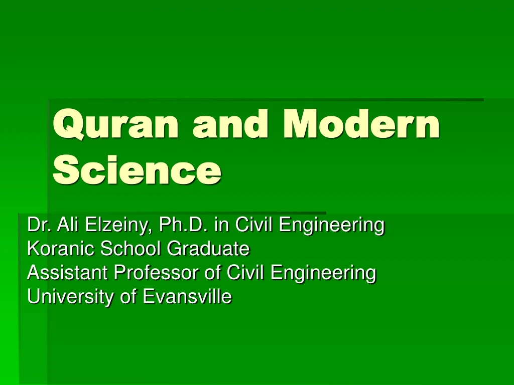 quran and modern science