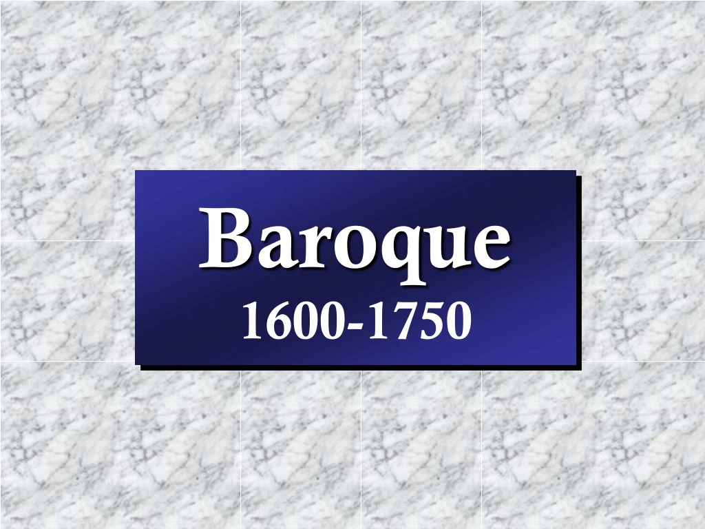 baroque 1600 1750