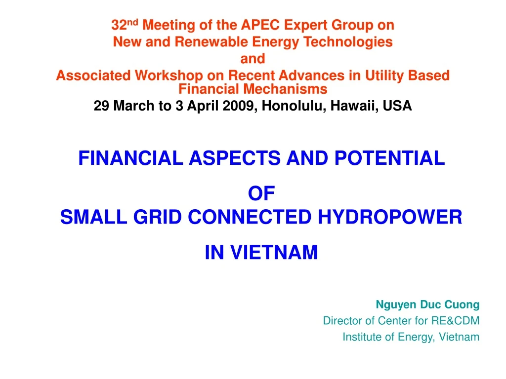 32 nd meeting of the apec expert group