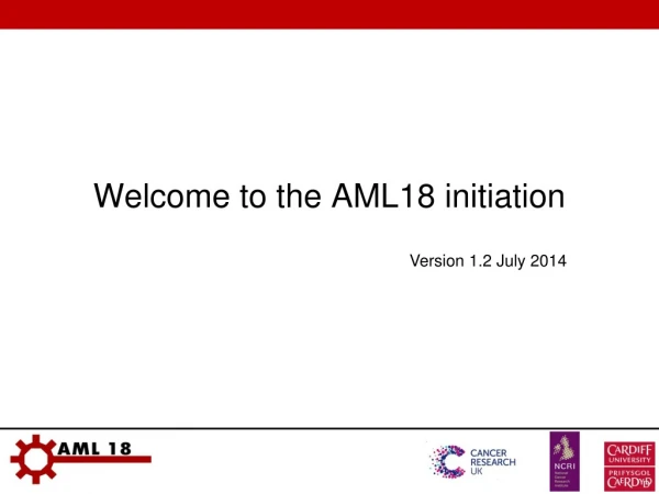 Welcome to the AML18 initiation