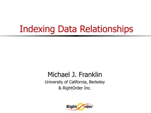 Indexing Data Relationships