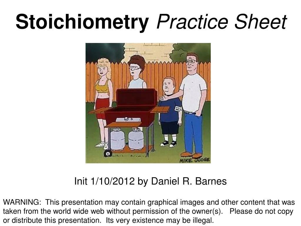 stoichiometry practice sheet