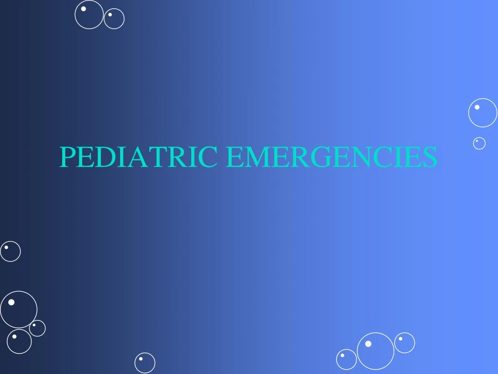 pediatric emergencies