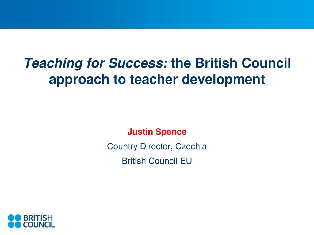 teaching for success the british council approach