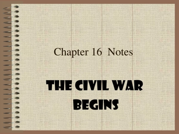 Chapter 16  Notes