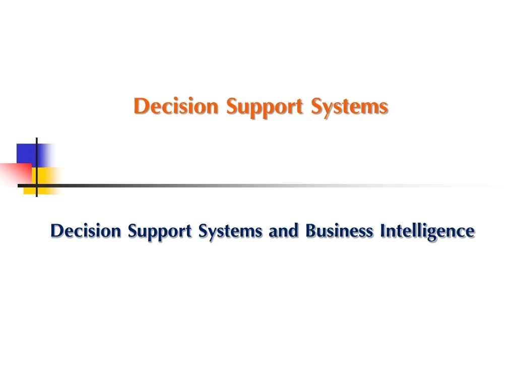 decision support systems