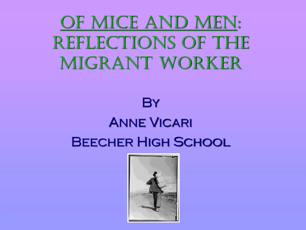 of mice and men reflections of the migrant worker