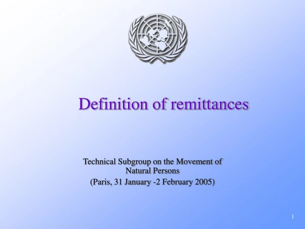 Definition of remittances