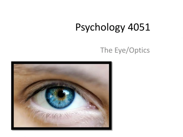 Psychology 4051