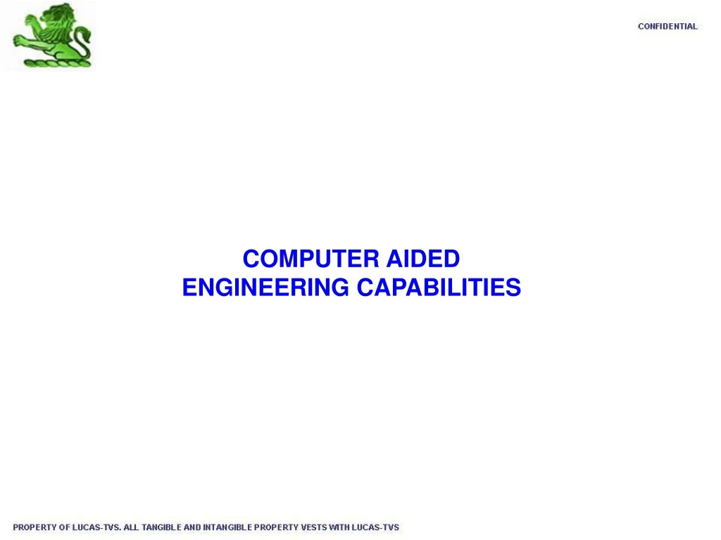 computer aided engineering capabilities