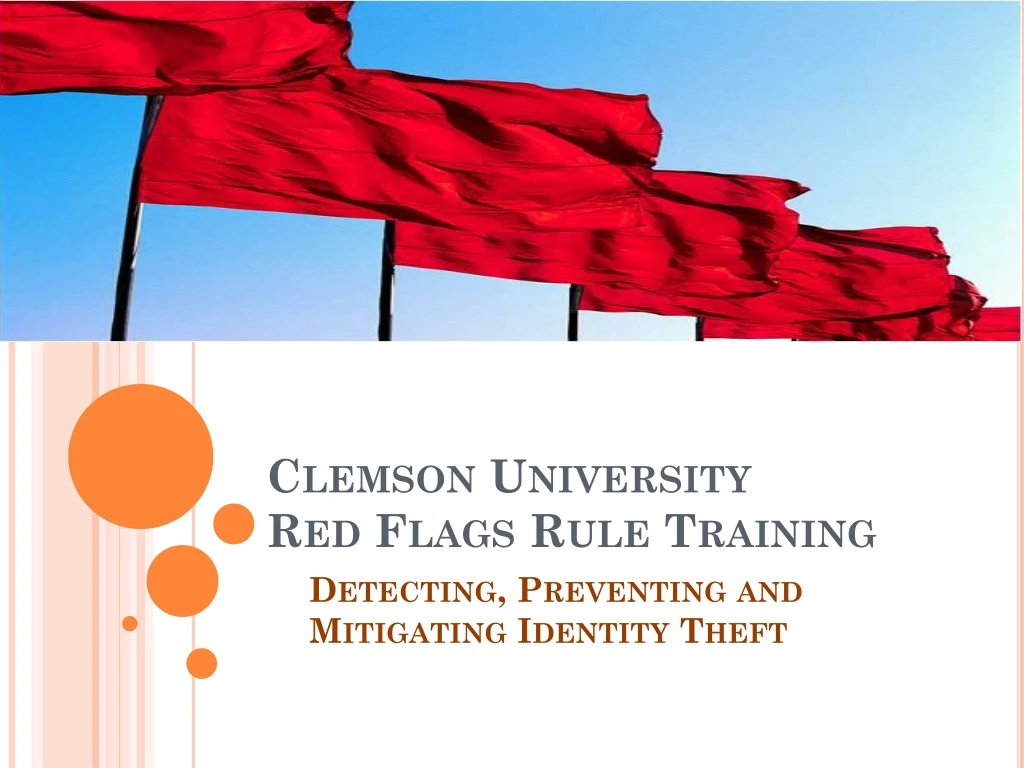clemson university red flags rule training