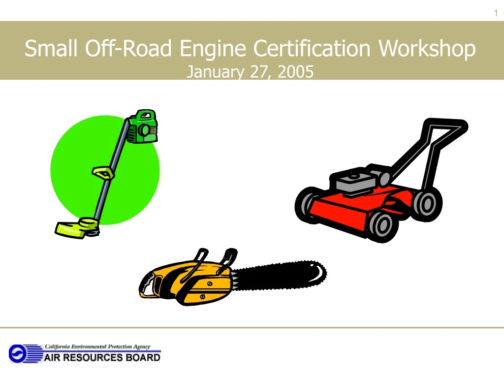 small off road engine certification workshop