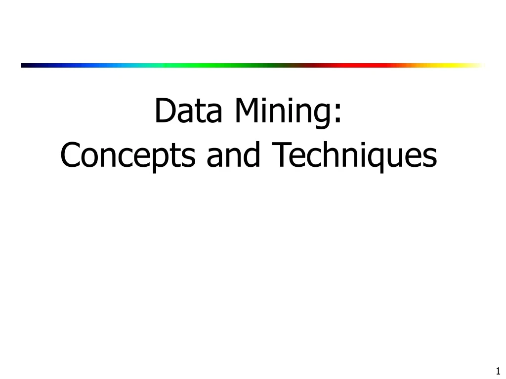 data mining concepts and techniques