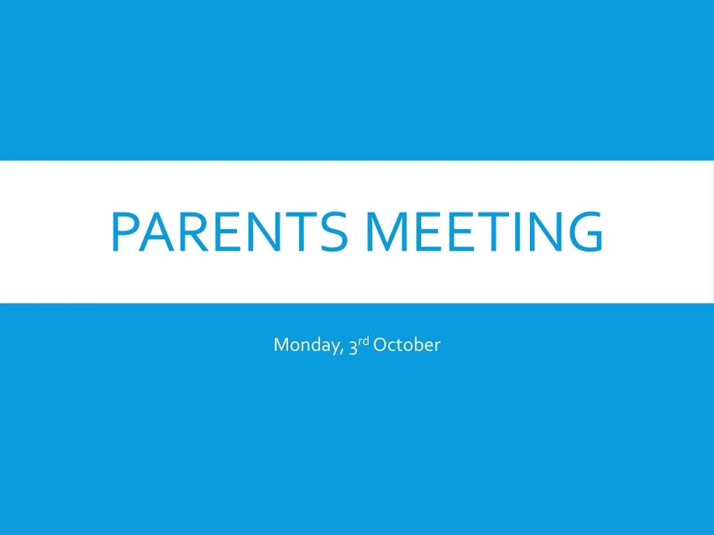 parents meeting