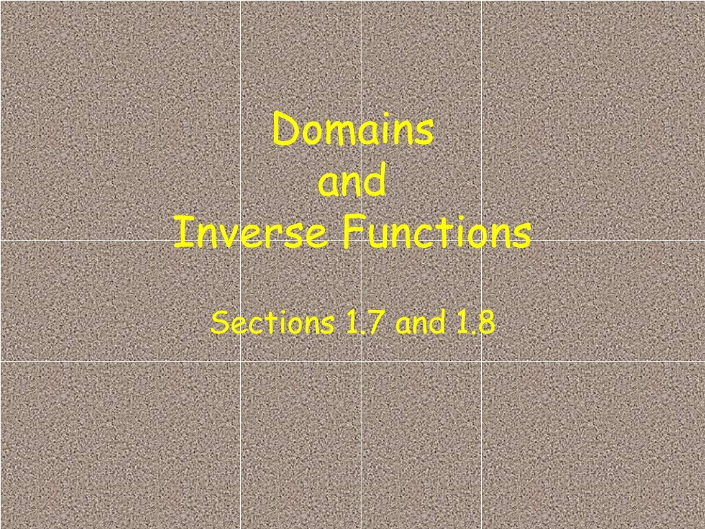 domains and inverse functions