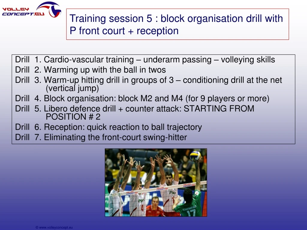 drill 1 cardio vascular training underarm passing