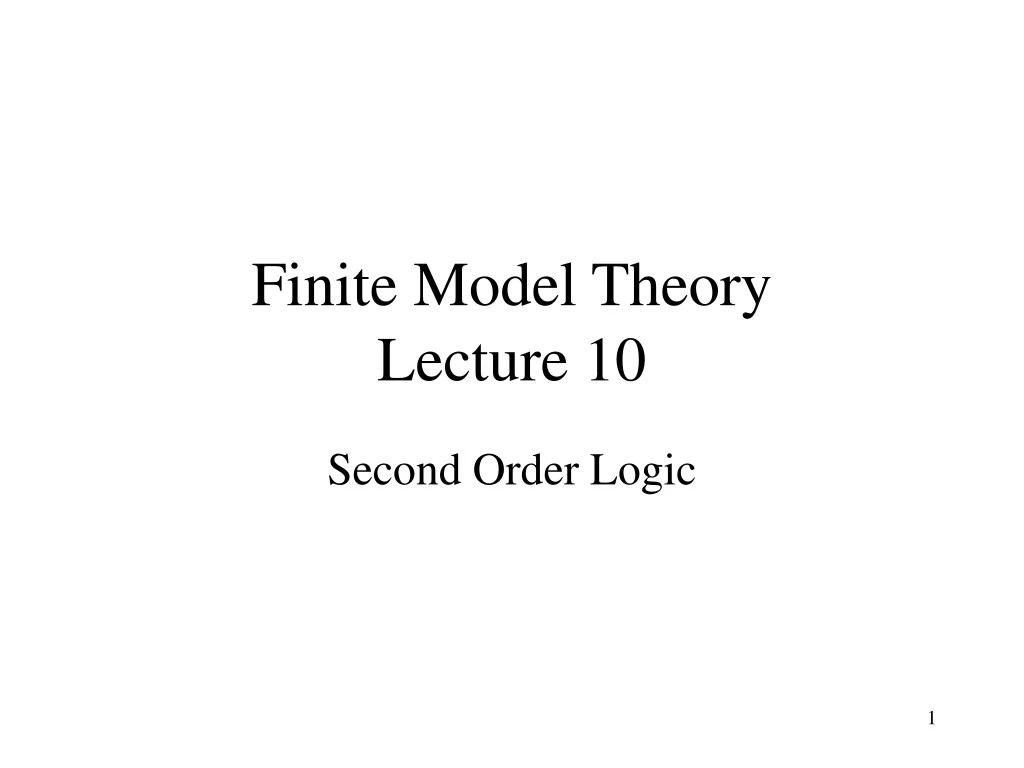 finite model theory lecture 10