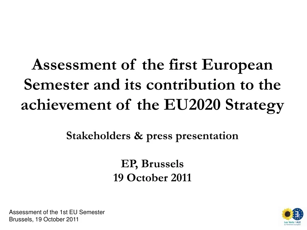 assessment of the first european semester