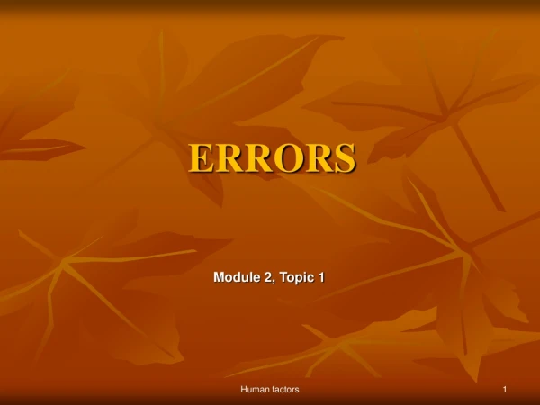 ERRORS