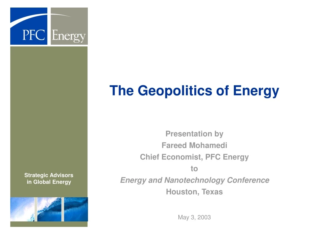 the geopolitics of energy