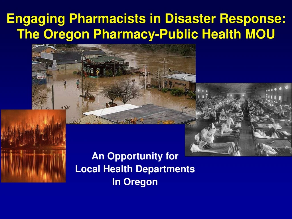engaging pharmacists in disaster response the oregon pharmacy public health mou