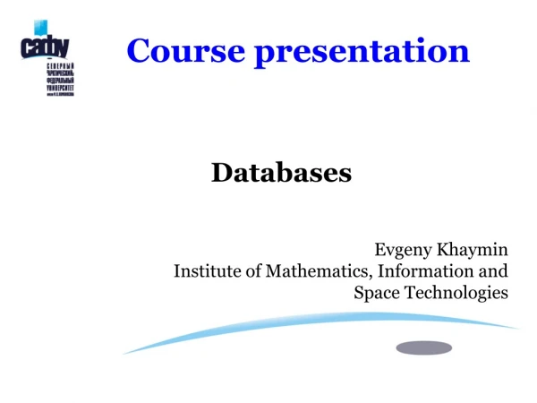 Course presentation