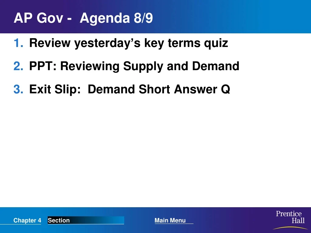 ap gov agenda 8 9