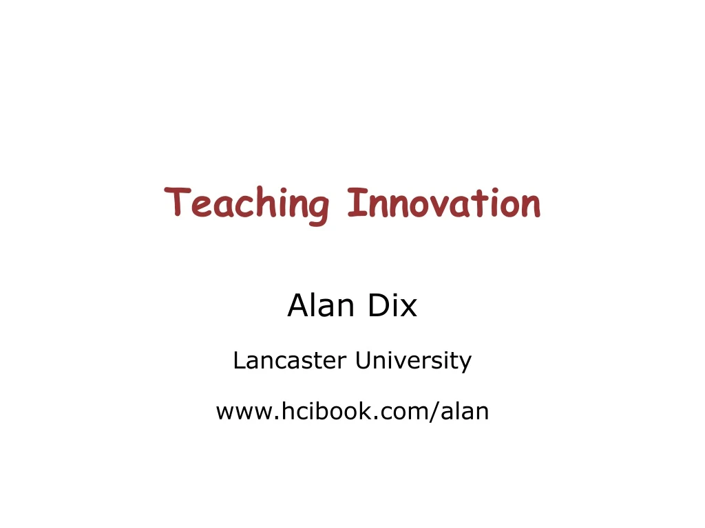 teaching innovation