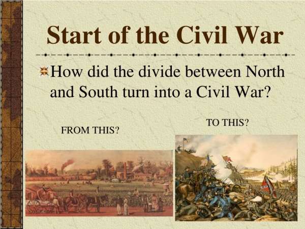 Start of the Civil War