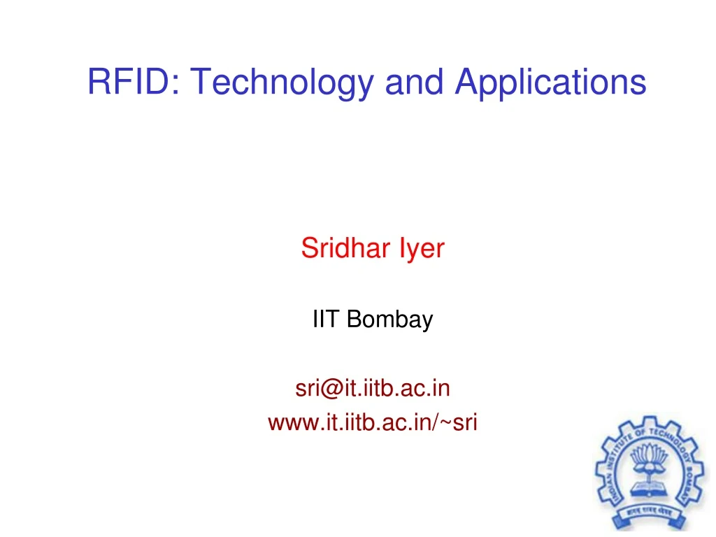 rfid technology and applications