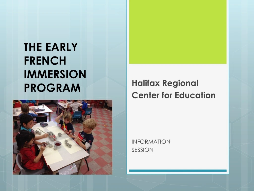 the early french immersion program