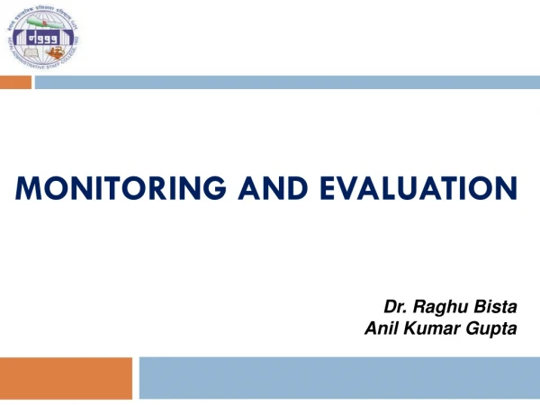 Monitoring and Evaluation