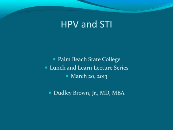 HPV and STI