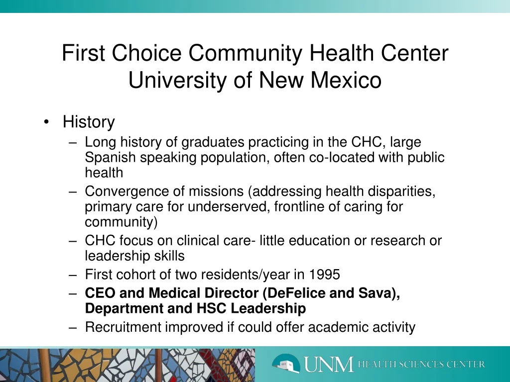 first choice community health center university of new mexico