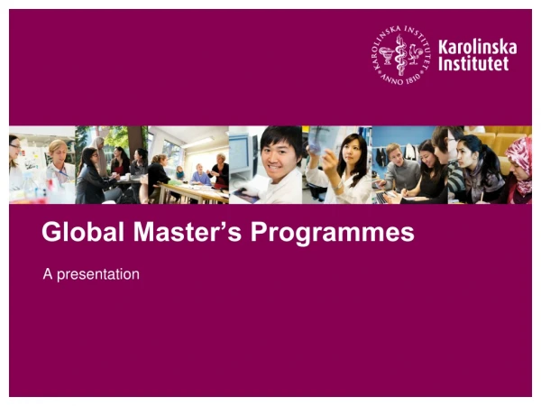 Global Master’s Programmes