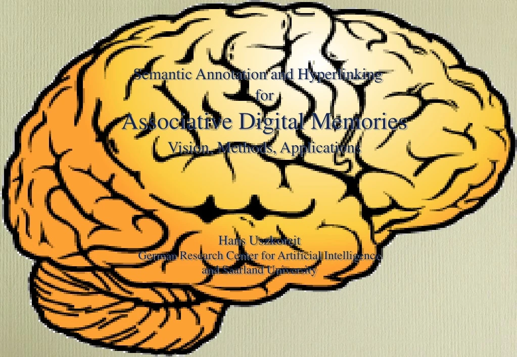semantic annotation and hyperlinking for associative digital memories vision methods applications