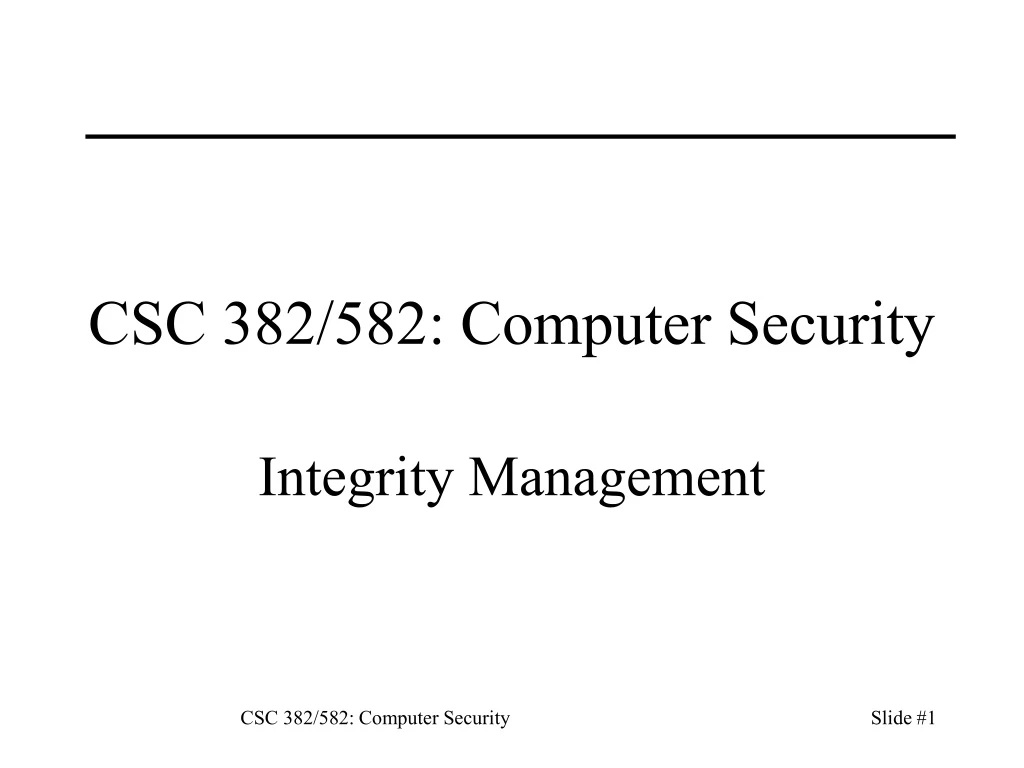 csc 382 582 computer security