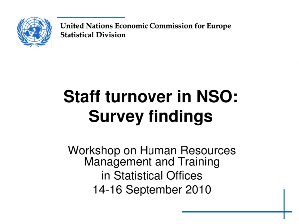 Staff turnover in NSO: Survey findings