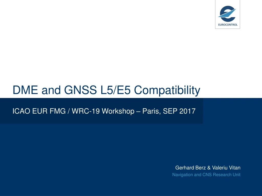 dme and gnss l5 e5 compatibility