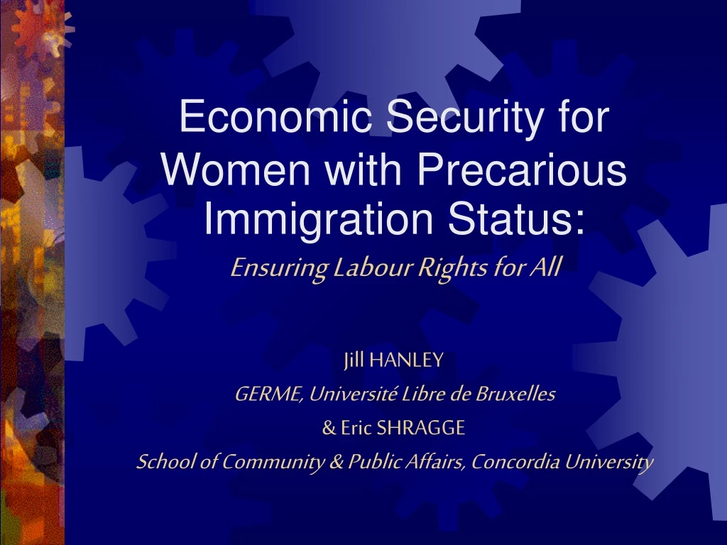 economic security for women with precarious