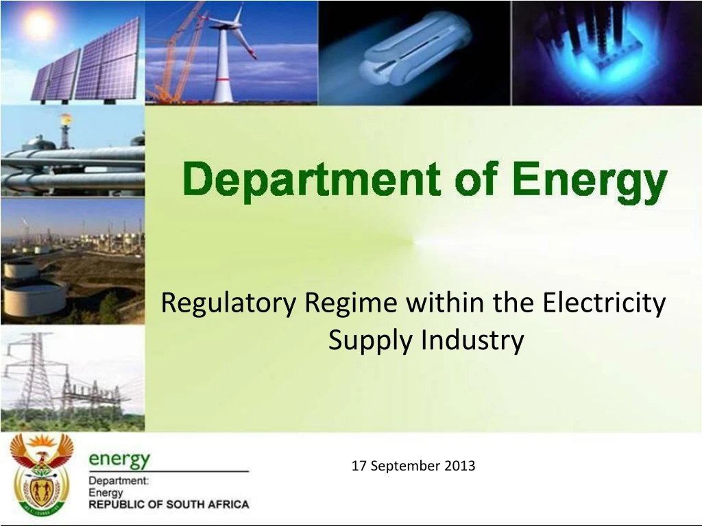 regulatory regime within the electricity supply
