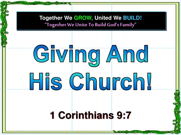 Giving And His Church!