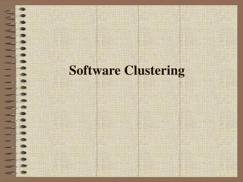 software clustering