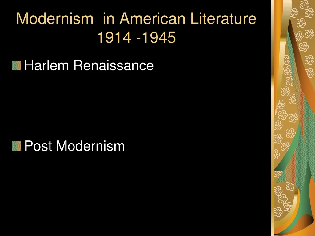 modernism in american literature 1914 1945